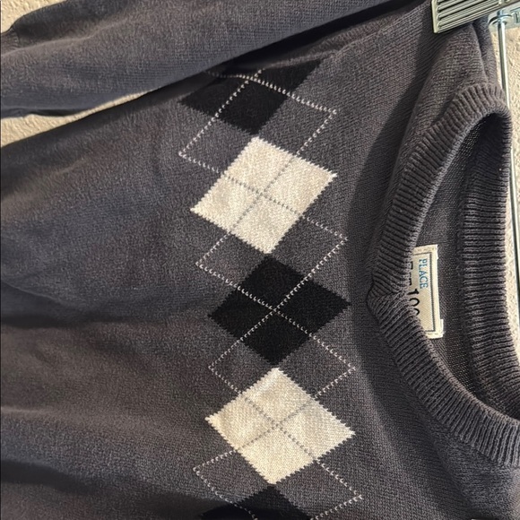 Place Kids Argyle Sweater - Gray, Black, White - Picture 3 of 4